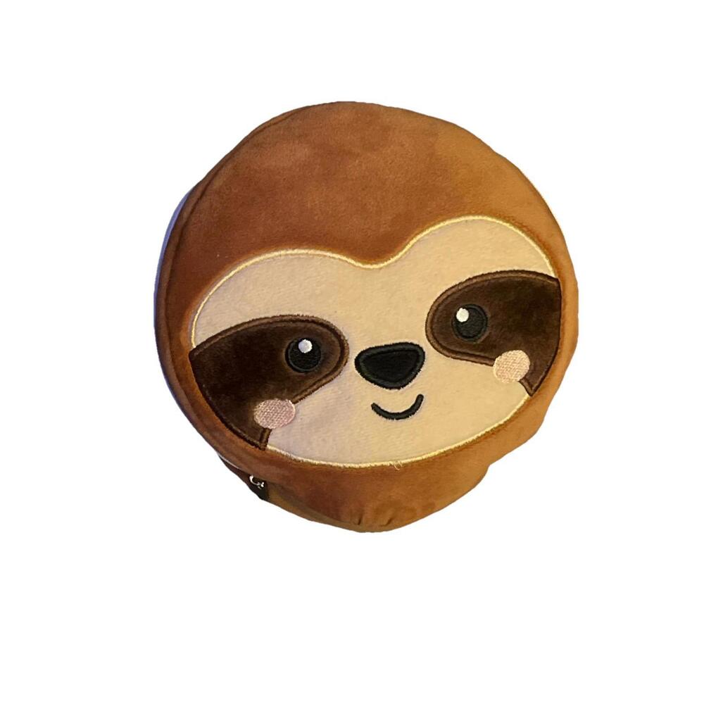 Sloth Relaxeazzz Plush Round Travel Pillow & Eye Mask Set